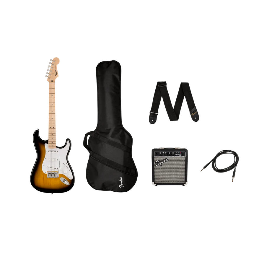 Paquete Guitarra Eléctrica Fender Squier Sonic Stratocaster Sunburst