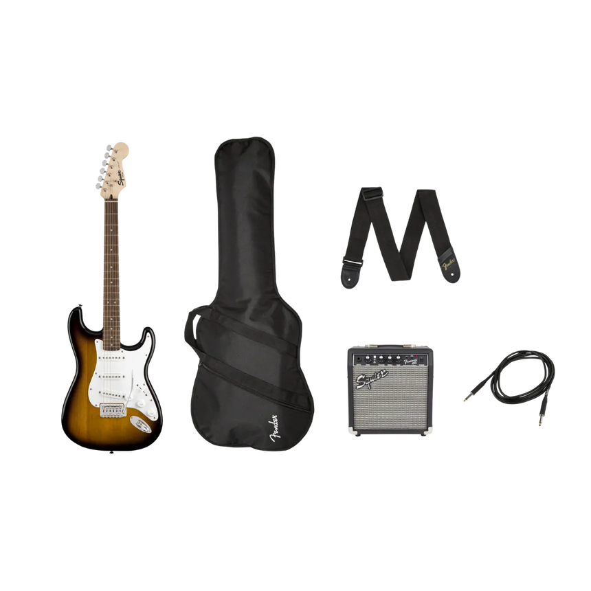 Paquete De Guitarra Electrica Fender Squier Stratocaster Sunburst