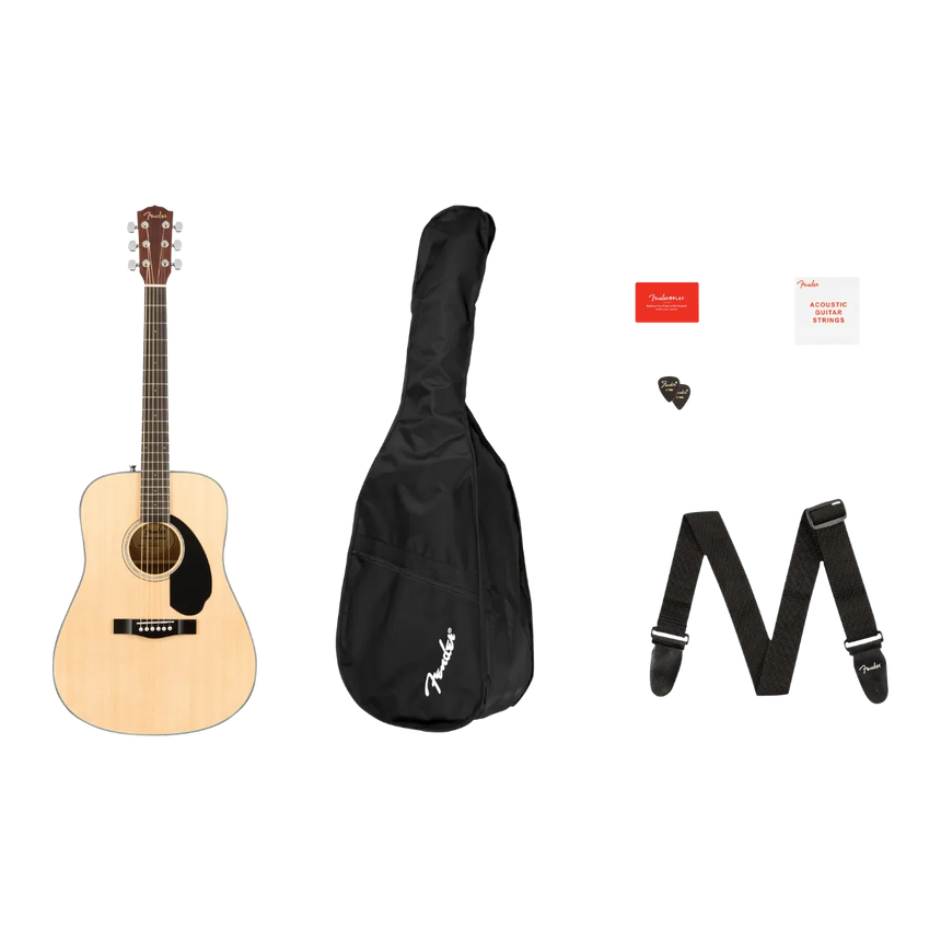 Paquete de Guitarra Acústica Fender Cc-60s Natural