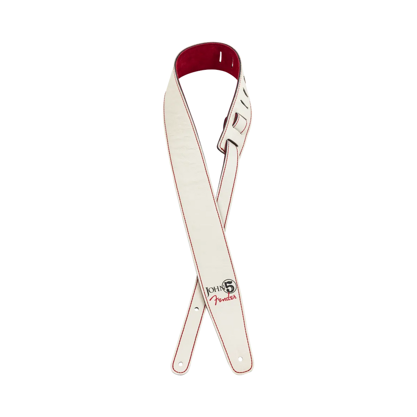 Correa De Cuero Fender John 5 para Guitarra blanco