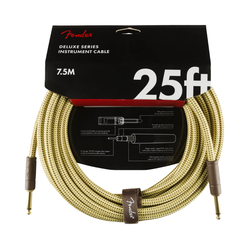 Cable Fender Para Instrumento 7.5m Deluxe series Tweed