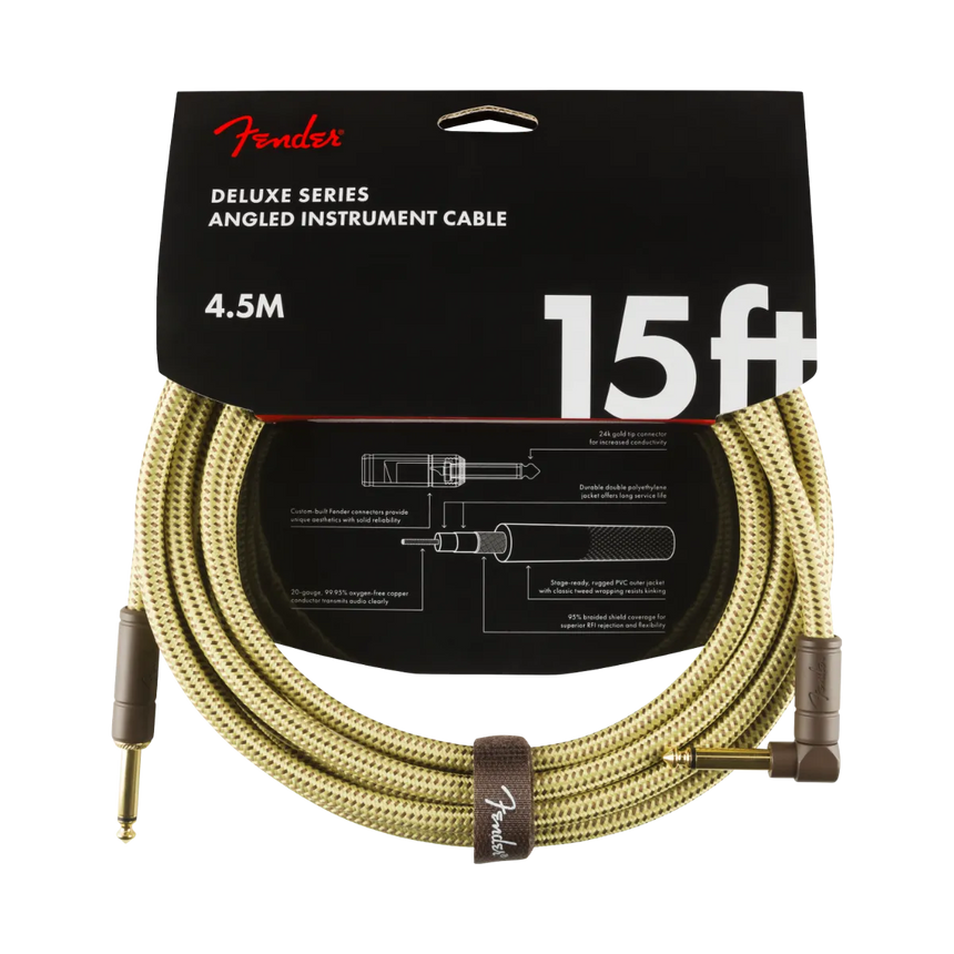 Cable Fender Para Instrumento 4.5m Deluxe series Tweed