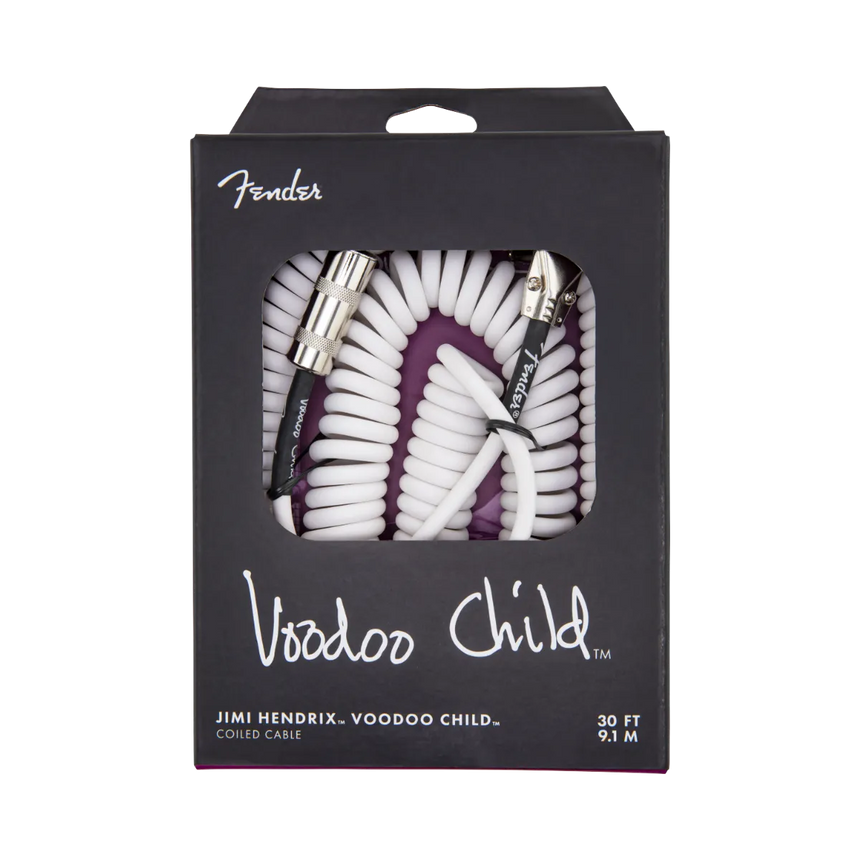 Cable Fender Para Instrumento Jimi Hendrix 9 Metros Blanco