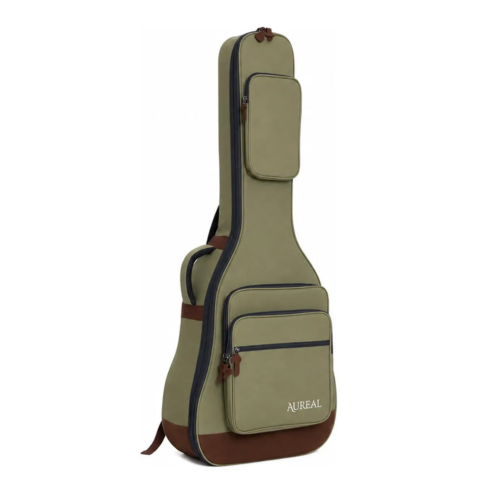Funda Reforzada Aureal Para Guitarra Acustica AB-YBN-GREEN