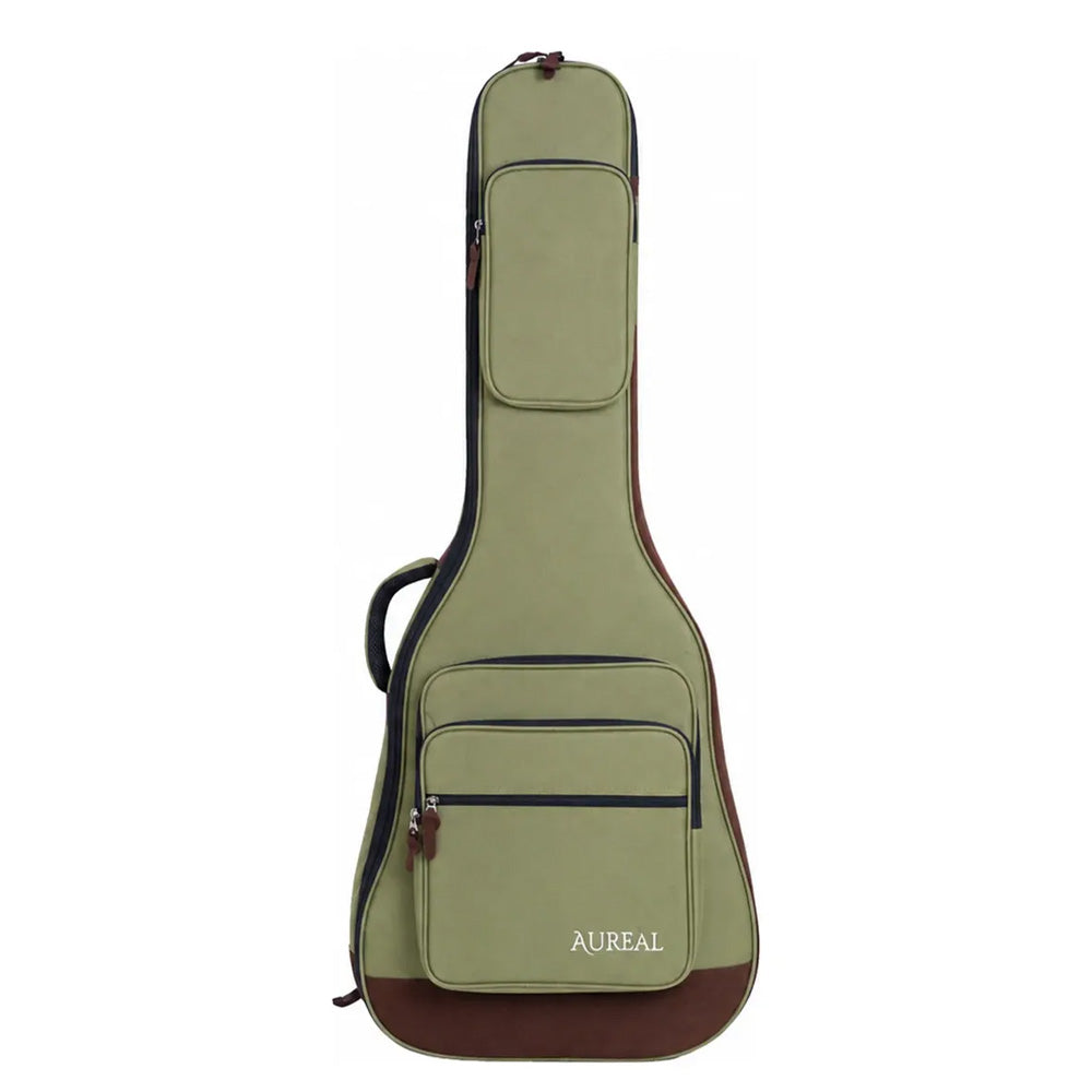 Funda Reforzada Aureal Para Guitarra Acustica AB-YBN-GREEN