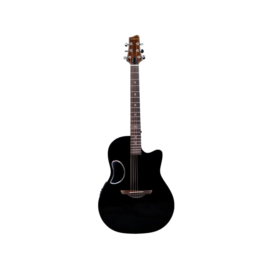 Guitarra Electroacústica Fibra de Carbono Aureal AL-Z1 BK Negra