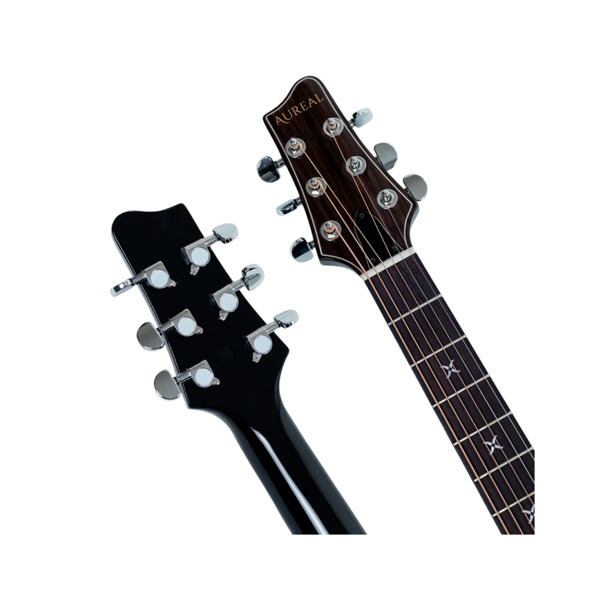 Guitarra Electroacústica Fibra de Carbono Aureal AL-Z1 BK Negra