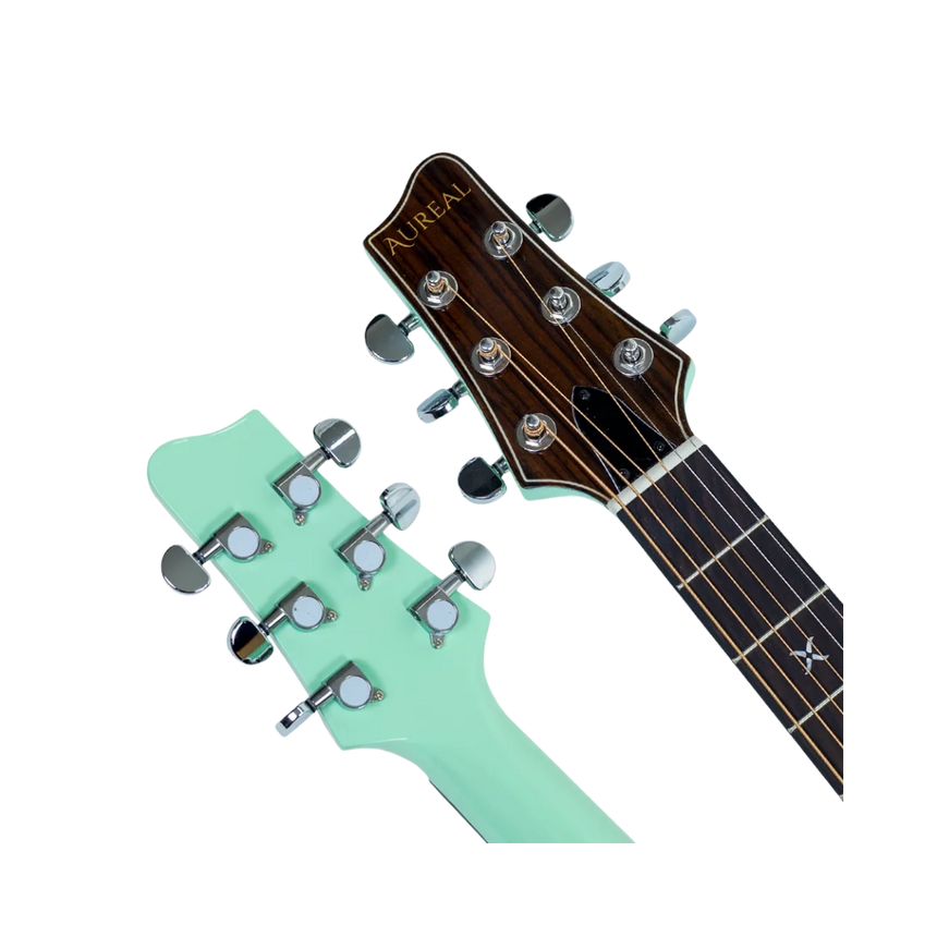 Guitarra Electroacústica Fibra de Carbono Aureal AL-Z1 GN Verde