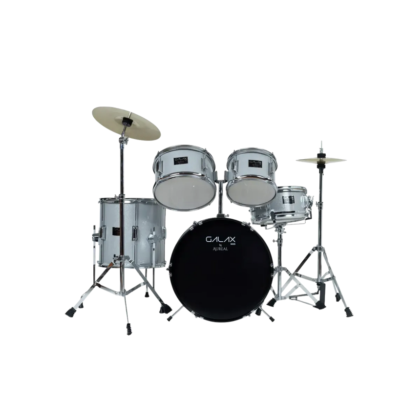 Batería Acústica Para Niños Aureal Galax Gris