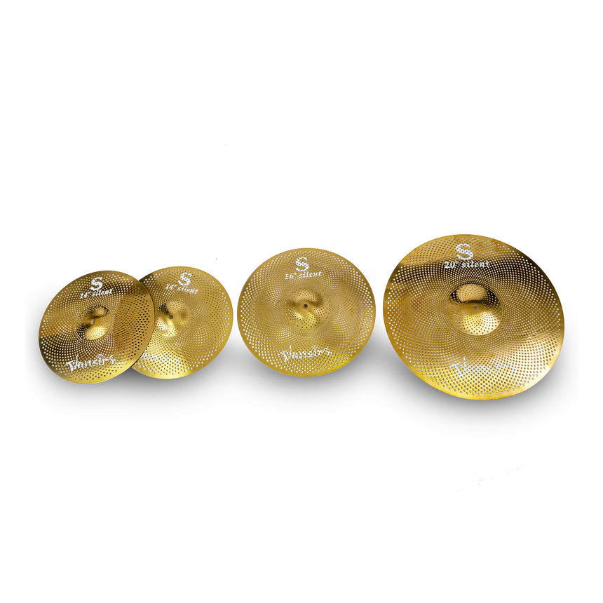Set de Platillos para Batería Mute, Vansir 4 Pcs mas Funda V-mute G