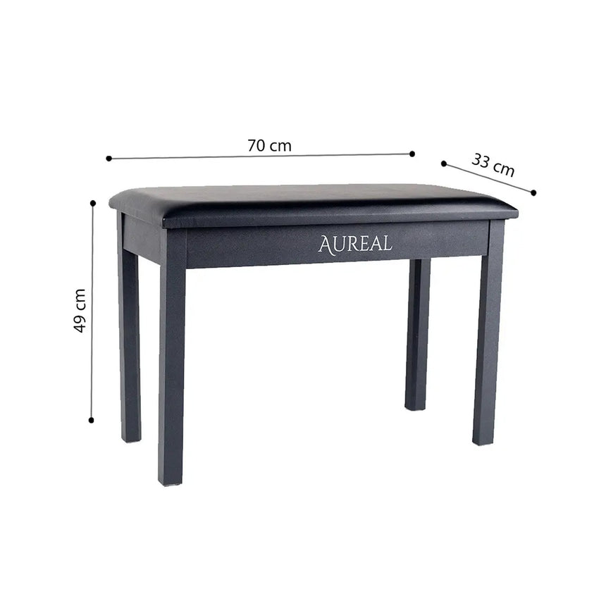 Banco Para Piano Aureal B110T BL Negro