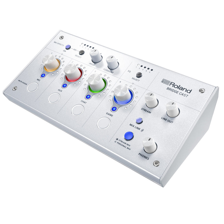 Mezclador de audio para juegos de doble bus Ice White BRIDGE CAST