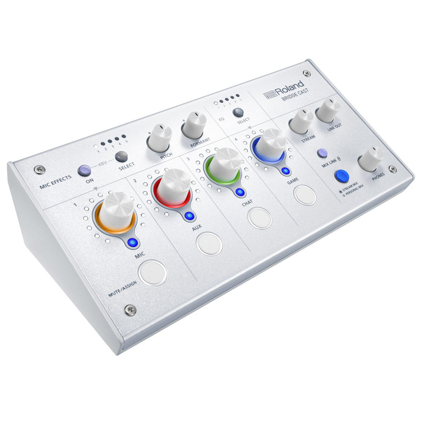 Mezclador de audio para juegos de doble bus Ice White BRIDGE CAST