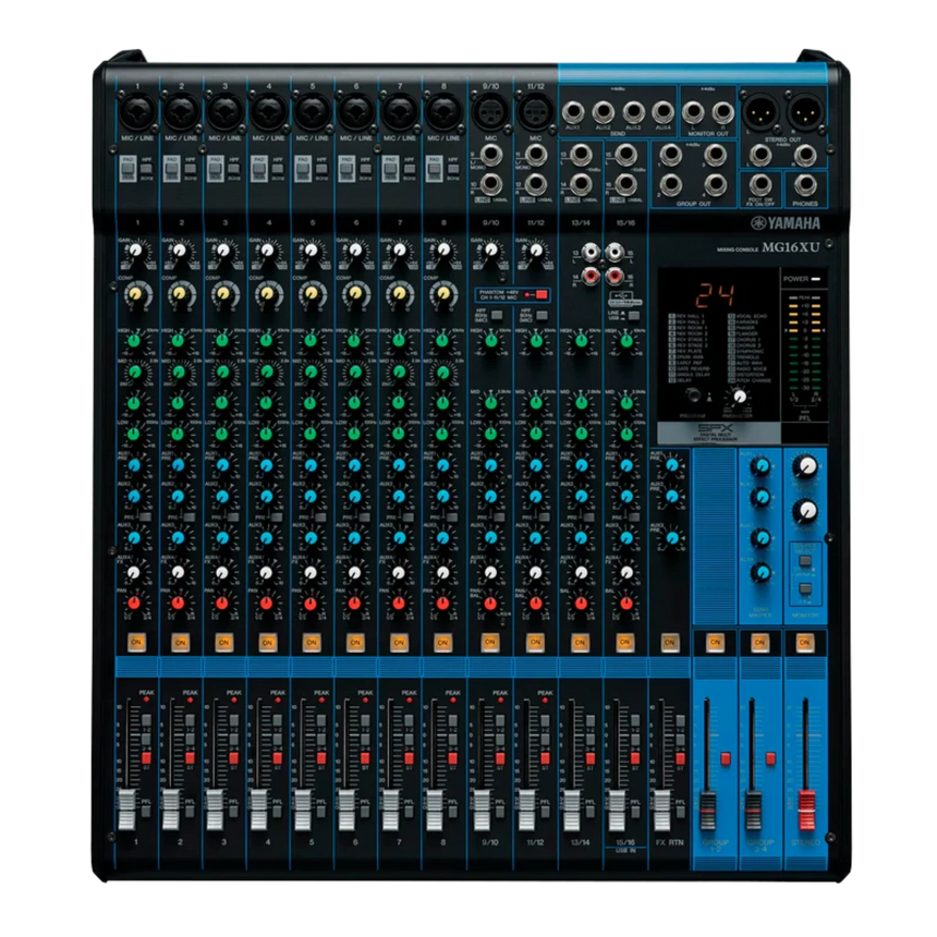 Mezcladora Análoga Yamaha MG16XU 16 Canales con Efectos y USB