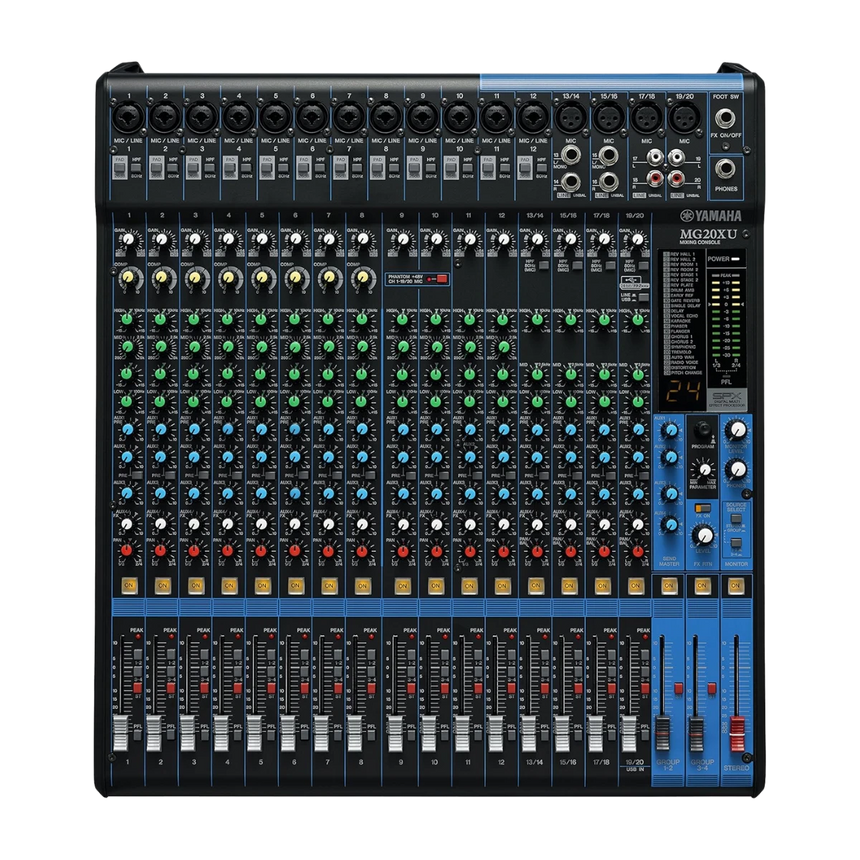Mezcladora Análoga Yamaha MG20XU 20 Canales con Efectos y USB