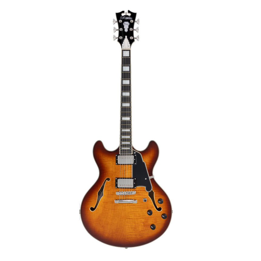 Guitarra Eléctrica Semihueca D'angelico Premier Dc Dark Iced Tea Burst
