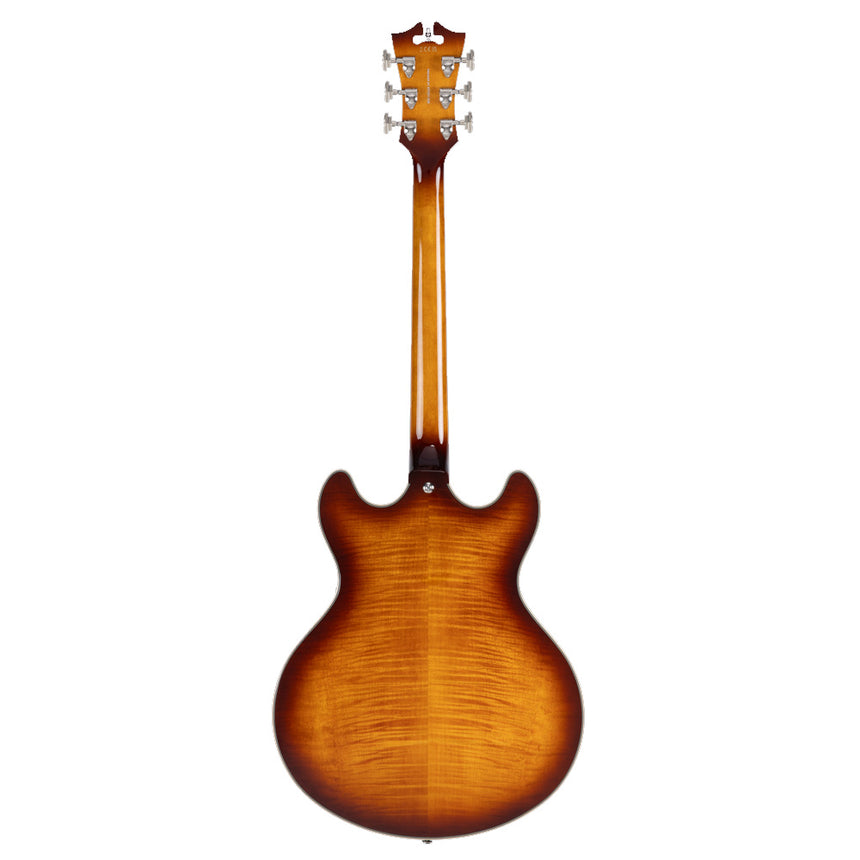 Guitarra Eléctrica Semihueca D'angelico Premier Dc Dark Iced Tea Burst