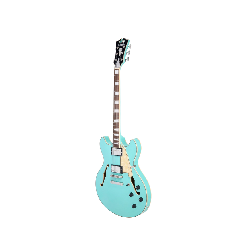 Guitarra Eléctrica Semihueca D'angelico Premier Dc Surf Green