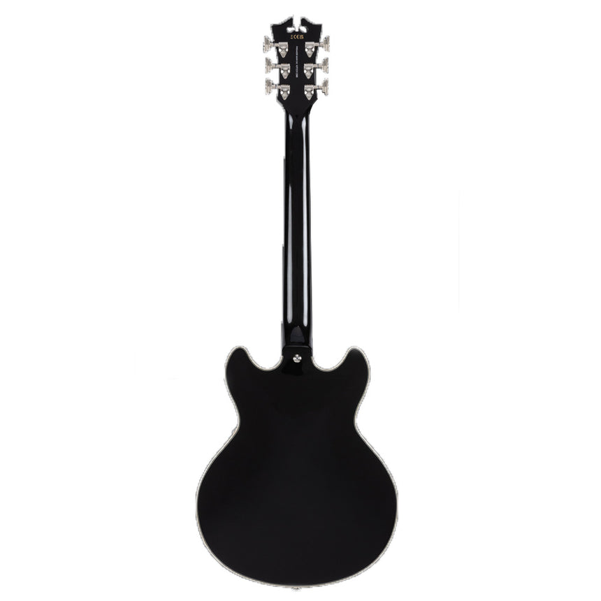 Guitarra Eléctrica Semihueca D'angelico Premier Mini Dc Black Flake