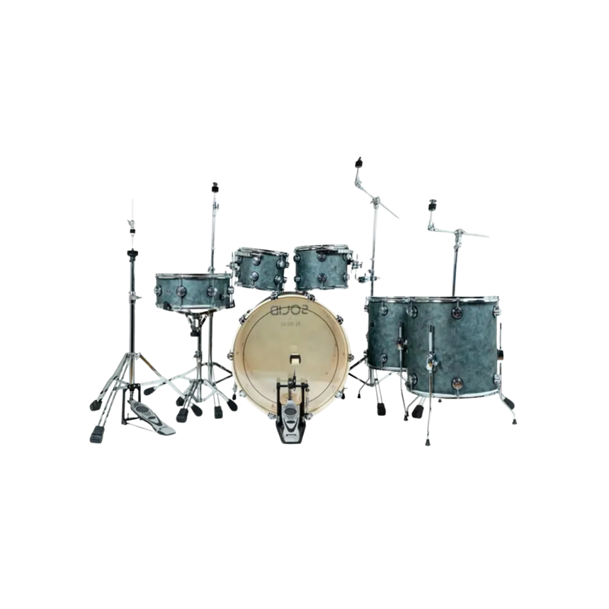 Bateria Acustica Profesional Aureal Solid Brushed Blue