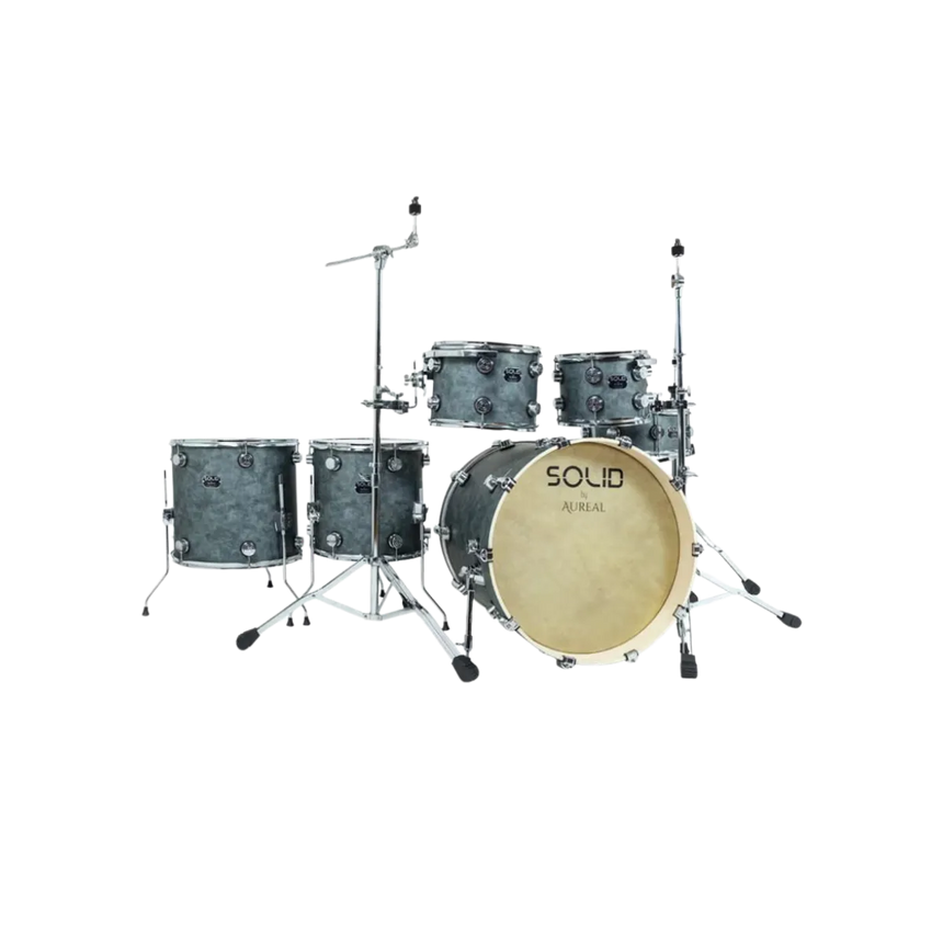 Bateria Acustica Profesional Aureal Solid Brushed Blue