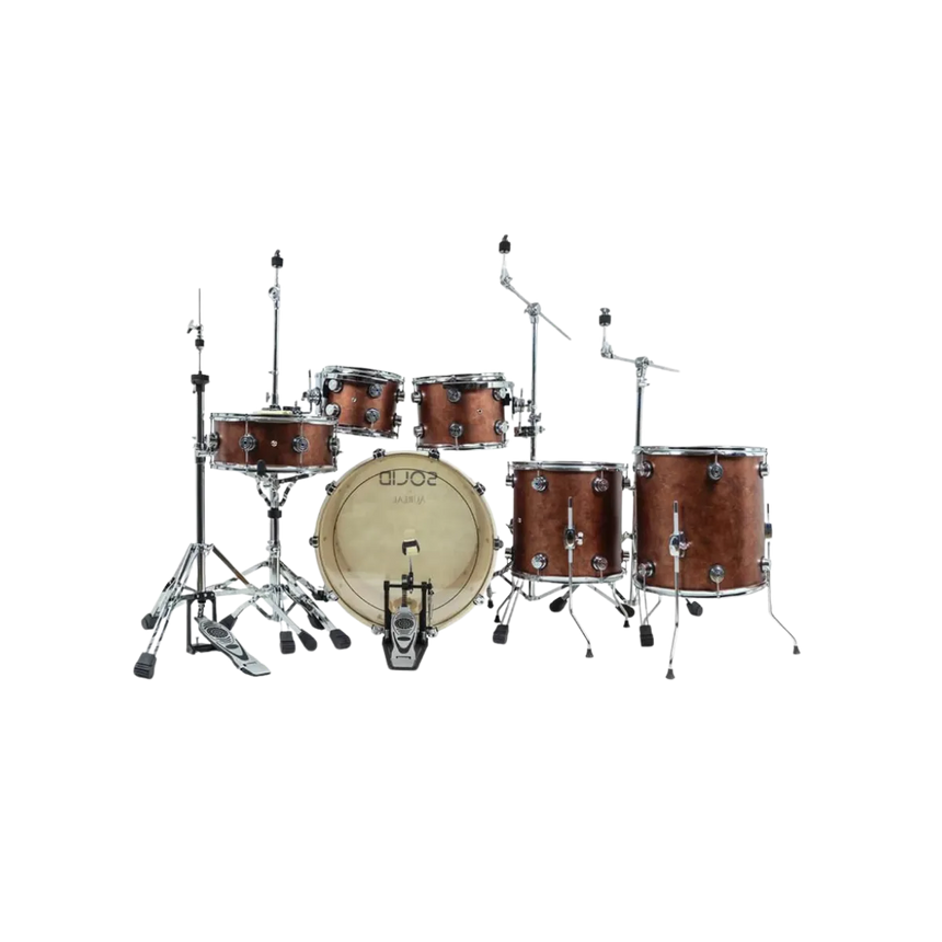 Batería Acustica Profesional Aureal Solid Brushed Red