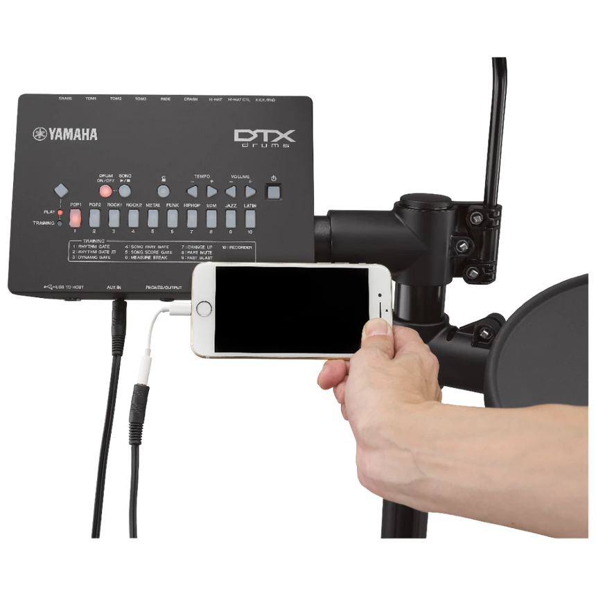 Set de Batería Electrónica Yamaha DTX-402K 5 Piezas color negro