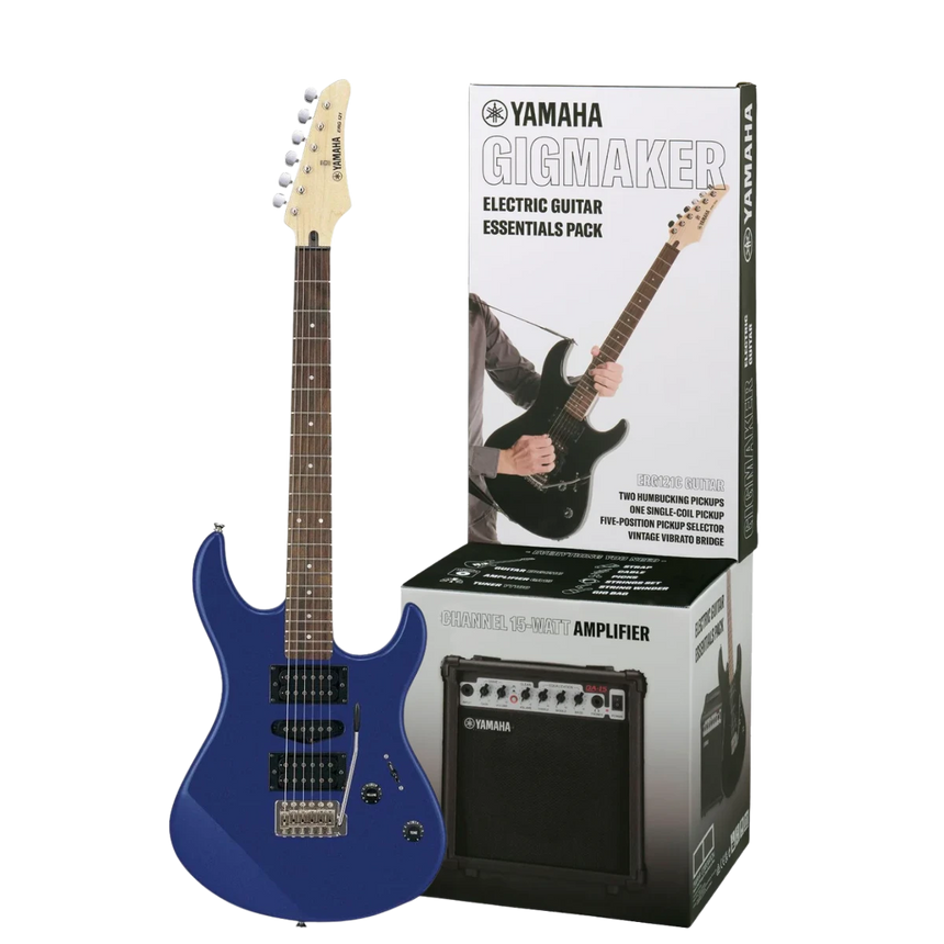 Paquete de Guitarra Eléctrica Yamaha Gigmaker ERG121PIIBL Azul