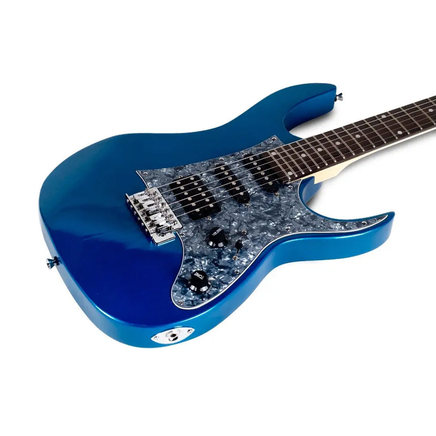 Guitarra Eléctrica Deviser L-g3 Azul, Acabado Gloss C/funda