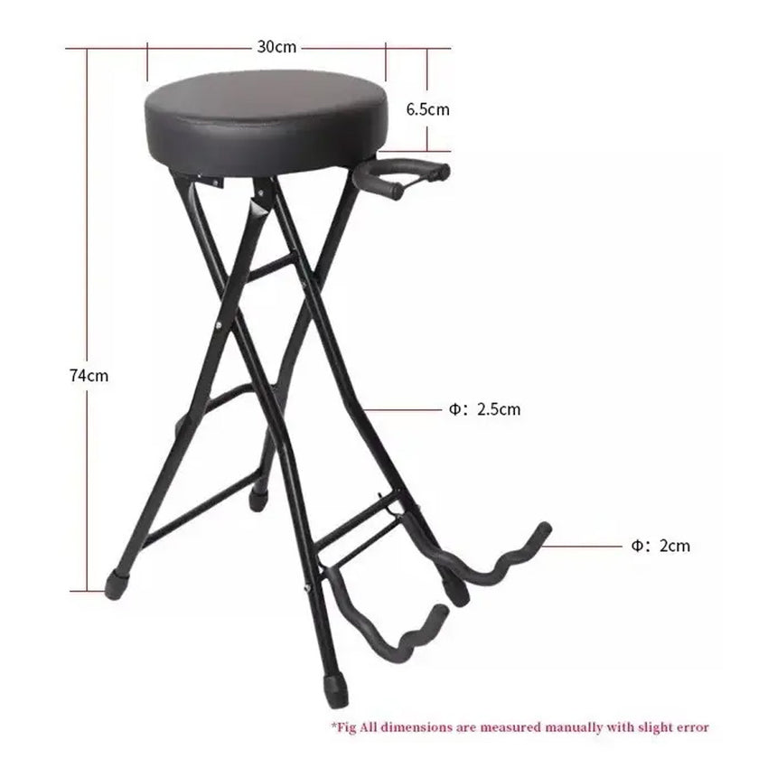 Asiento Guitarrista C/soporte Para Instrumento Hebikuo Ma-81