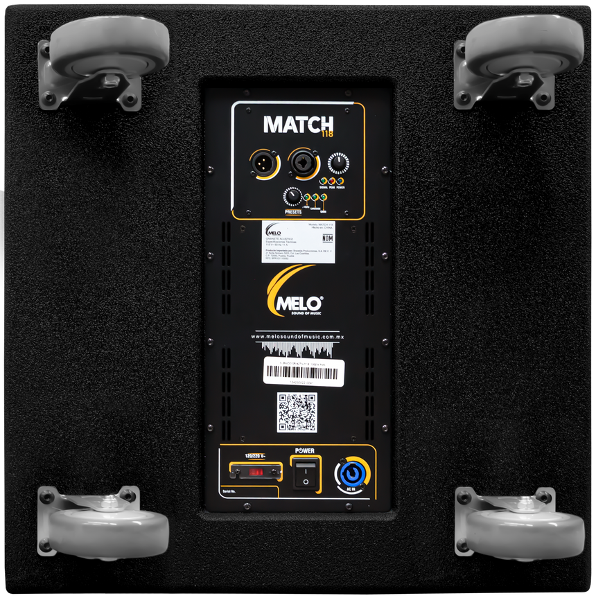 Subwoofer Activo Melo Match 118 De 18'' 1000w 132db