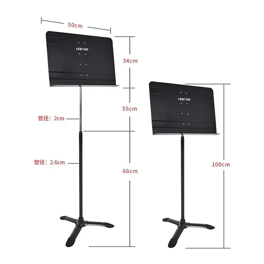 Atril Partitura Profesional, Orquesta Aluminio Hebikuo Pa650 Color Negro