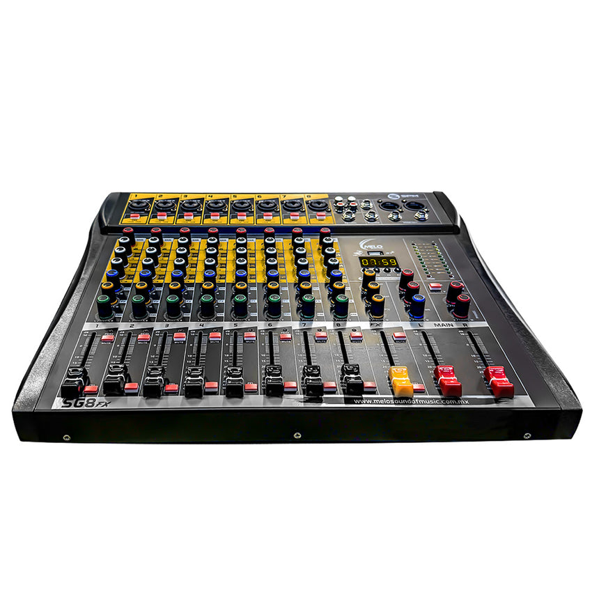 Mezcladora Profesional Melo SG8FX 8 Canales