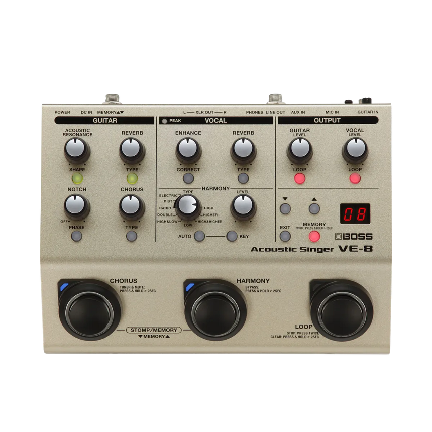 Pedal Procesador de Voz Boss VE-8