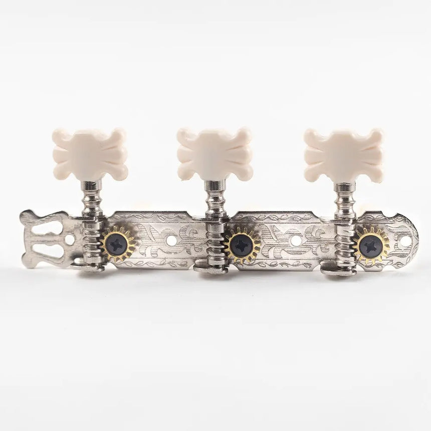 Maquinaria Para Guitarra Clásica, Niquelada, Resistente Za08