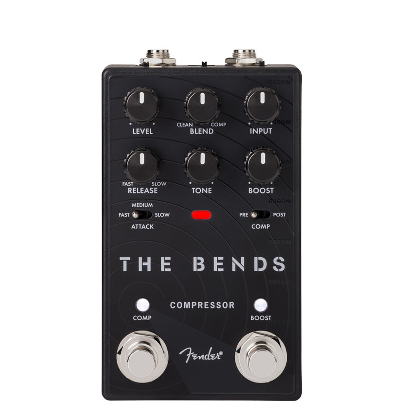 Compresor Fender Bends V2 Para Guitarra Y Bajo Color Negro