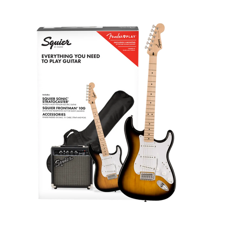 Paquete Guitarra Eléctrica Fender Squier Sonic Stratocaster Sunburst