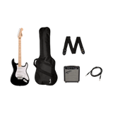 Paquete Guitarra Eléctrica Fender Squier Sonic Stratocaster Negro