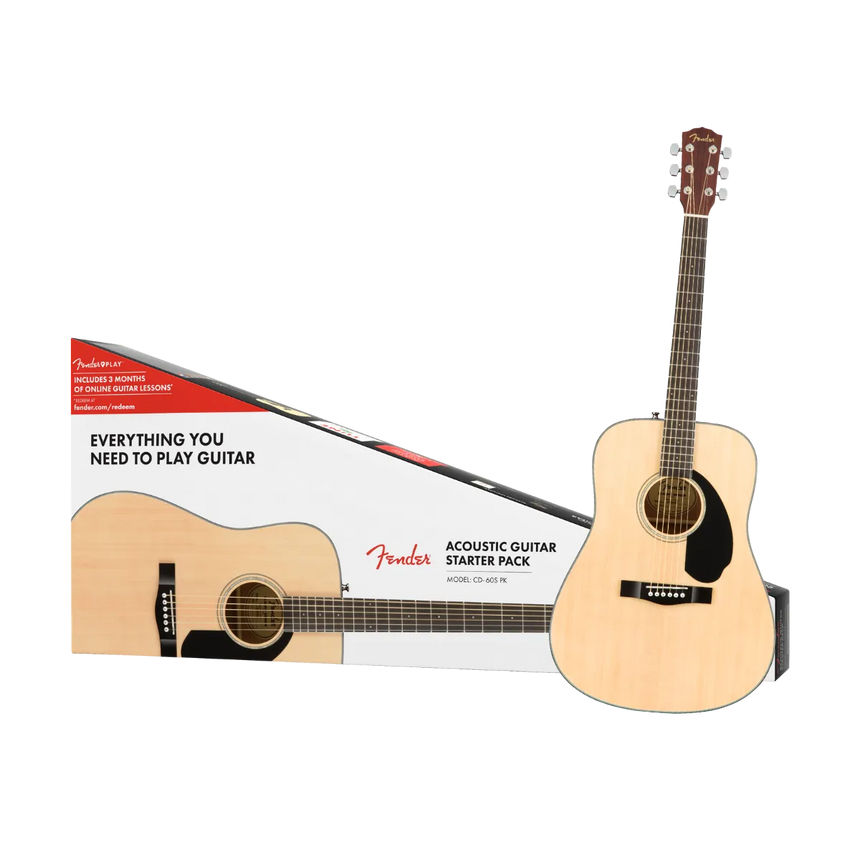 Paquete de Guitarra Acústica Fender Cc-60s Natural