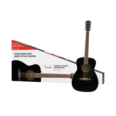 Paquete de Guitarra Acústica Fender Cc-60s Negra