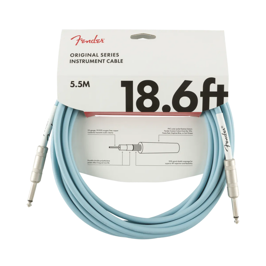 Cable Fender Para Instrumento 5.5m Original Series Azul