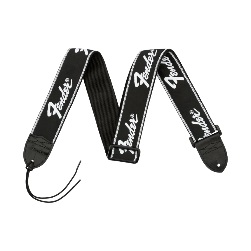 Correa Fender Running Logo Strap Para Guitarra Negro