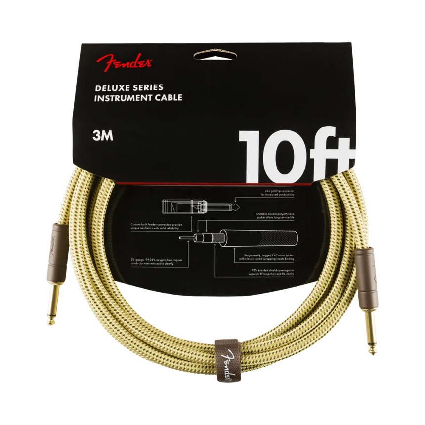 Cable Fender Para Instrumento 3m Deluxe series Tweed