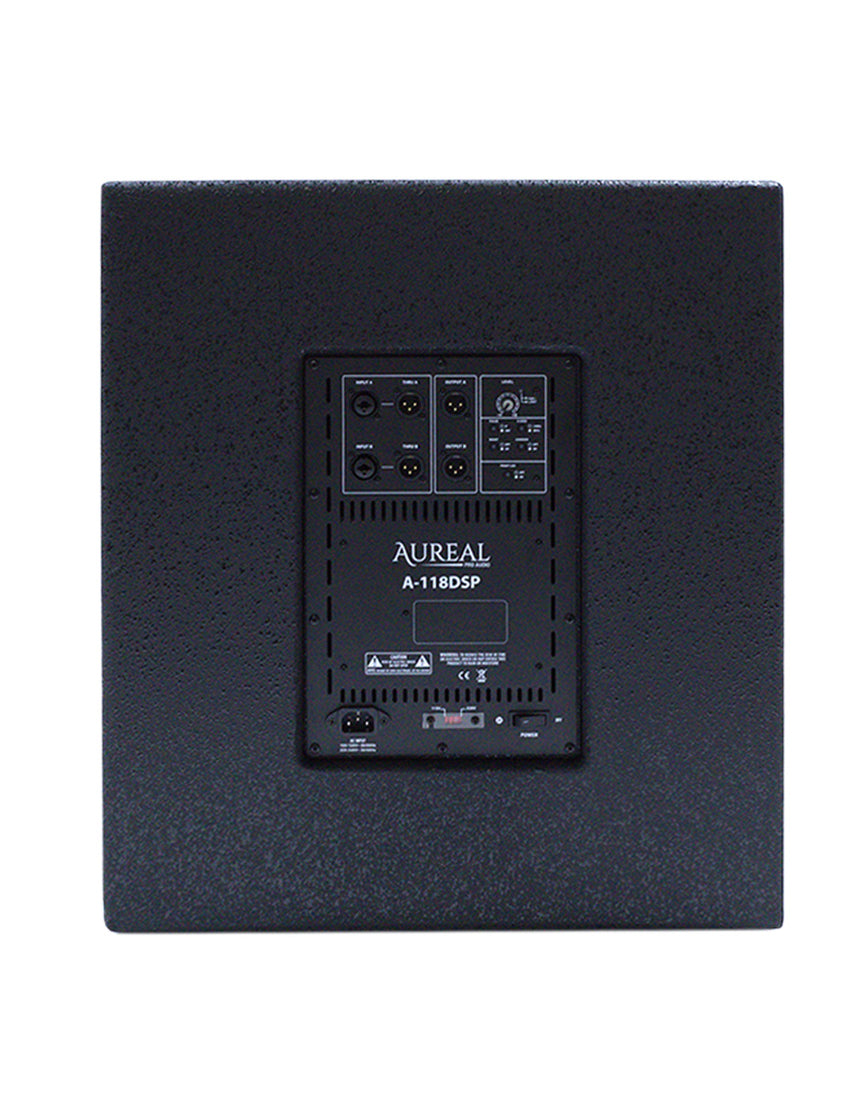 Subwoofer Activo Aureal A-118dsp De 800w Y 18 Pulgadas Negro