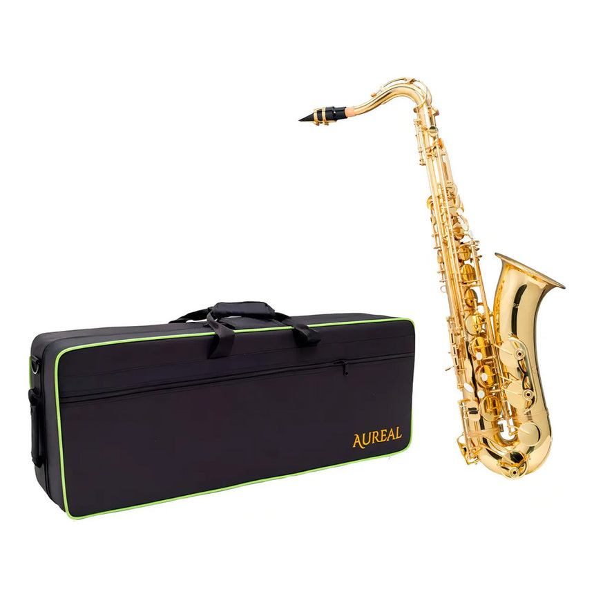 Saxofón Tenor Aureal At818l Laqueado Latón Con Estuche Y Accesorios