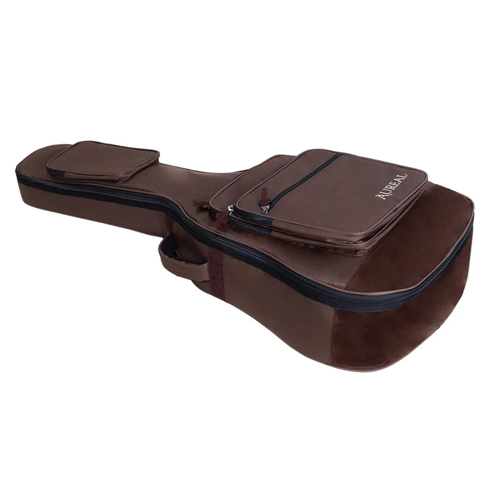 Funda Reforzada Aureal Para Guitarra Acustica AB-YBN-BROWN