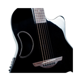 Guitarra Electroacústica Fibra de Carbono Aureal AL-Z1 BK Negra