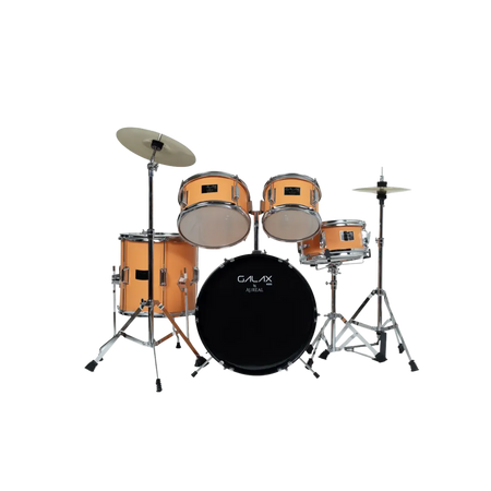 Batería Acústica Para Niños Aureal Galax Naranja