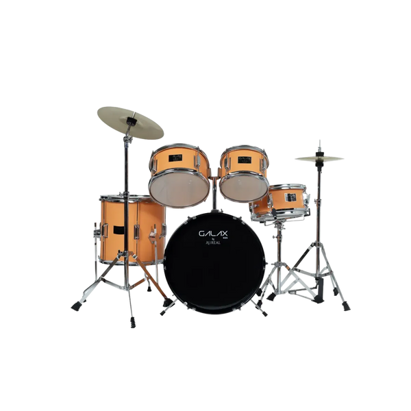 Batería Acústica Para Niños Aureal Galax Naranja