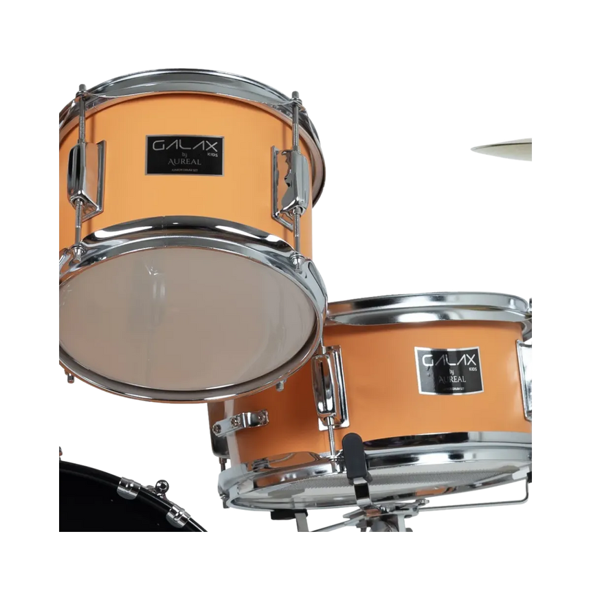 Batería Acústica Para Niños Aureal Galax Naranja